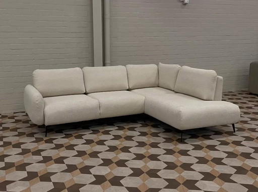 Ecksofa in Hellbeige, 271 x 190 cm – Kaltschaumfüllung