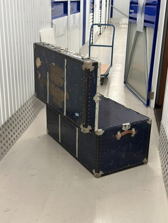 Image 1 of Coffre de cabine/coffre à couvertures ancien