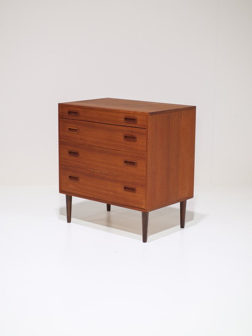 Commode danoise en teck Hundevad, années 1960