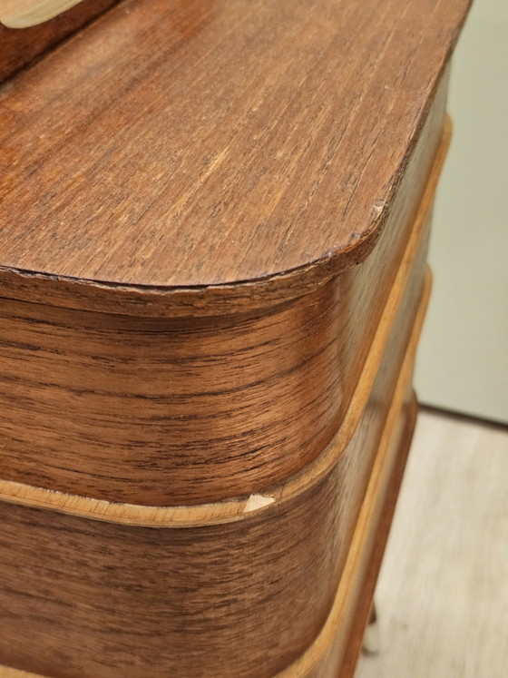 Vintage Teakfineer Naaikastje Naaibox Naardoos – Nachtkastjes, Wood (photo 10 of 12)