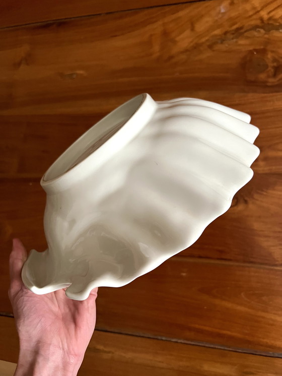 Image 1 of Large Shell Dish - White Porcelain - Width 31 cm