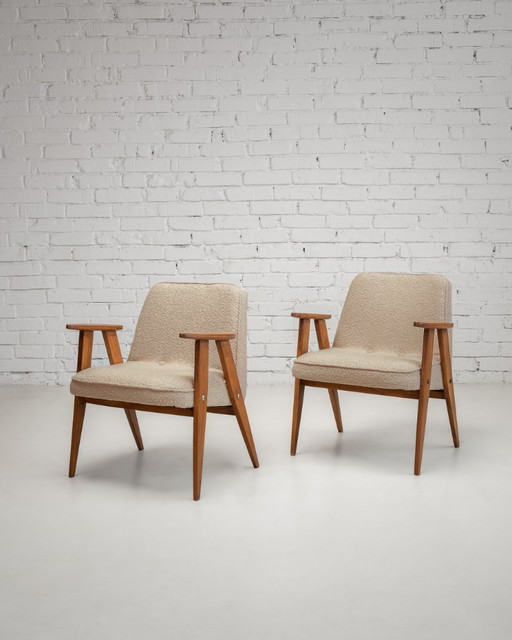 Vintage Restored Chierowski 366 Mid-Century Modern Armchairs 