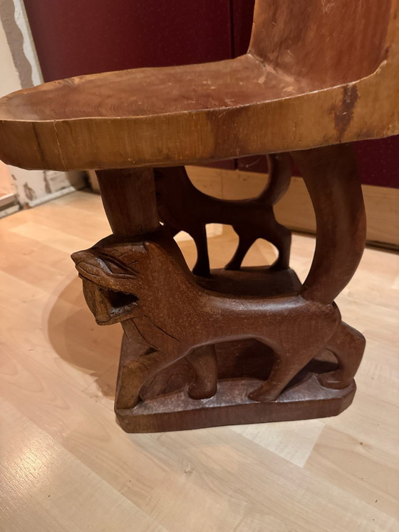 2 Sedie in Legno Massiccio Stile Senufo – Sgabelli (photo 5 of 5)