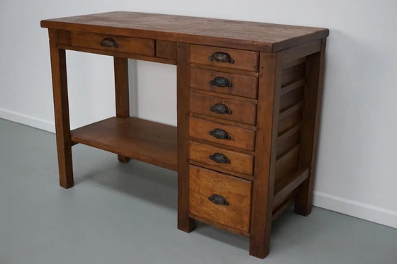 Image 1 of Banco da lavoro francese d'epoca per gioielliere/orologiaio in quercia e faggio, anni '30