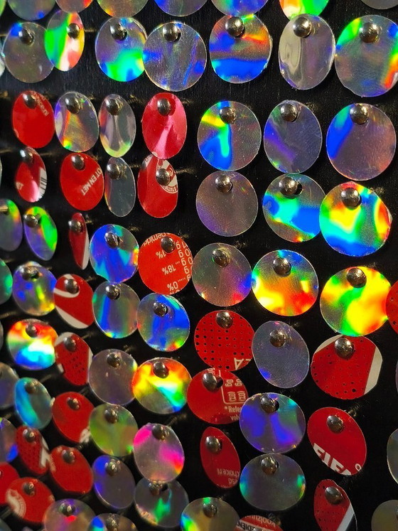 Image 1 of Mosaïque de canettes en aluminium à effet holographique