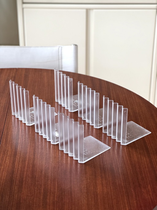 6x vintage IKEA Bokis bookends – zigzag design – designed by Hagberg & Hagberg in the 1990s