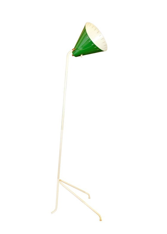 Image 1 of Lampada da terra treppiede Green Grasshopper, Willem Hagoort, anni '50