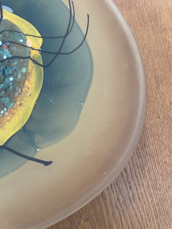 Image 1 of Large Mihai Topescu glass paste bowl