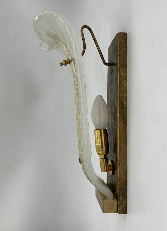 Image 1 of Wall lamp, single leaf attributed to Barovier
