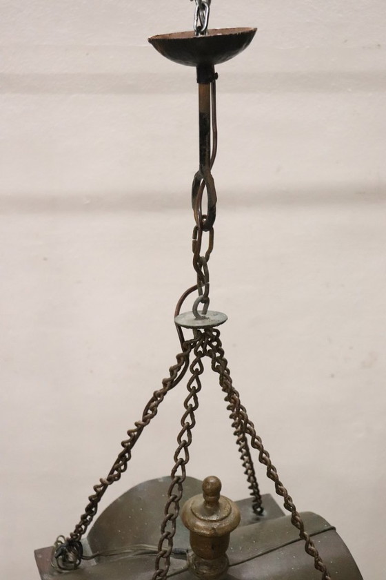 Image 1 of Lanterne en fer et en verre, Italie, début du XXe siècle