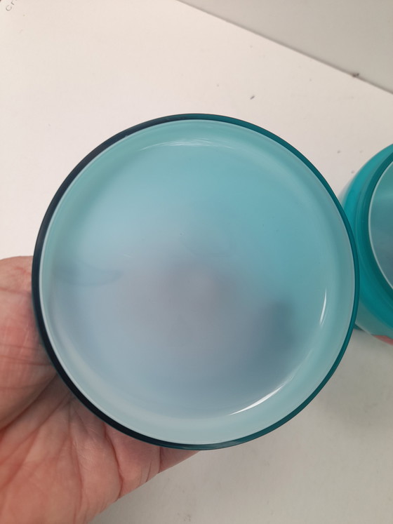 Image 1 of Rupel Boom turquoise opaline candy dish