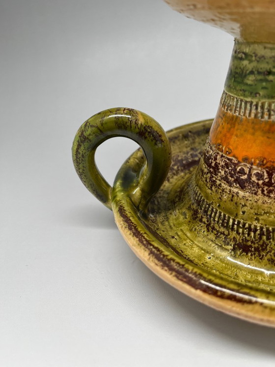 Image 1 of Candelabro Bitossi 'Rimini Verde' de Aldo Londi, años 60