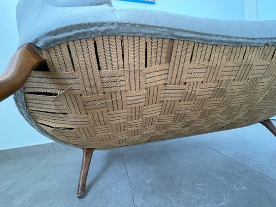 Image 1 of Elegante Chaise Longue Francesa / Méridienne en Tapicería Beige”