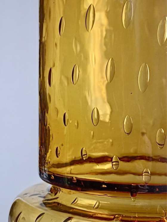 Image 1 of Gran farol "Bulicante" de cristal de Murano soplado de finales de los años 50 con marco de latón.