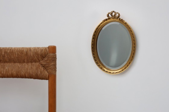 Image 1 of Dutch Wood with Beveled Louis-Philippe Style Mirror labeled Pieterman, 1950s