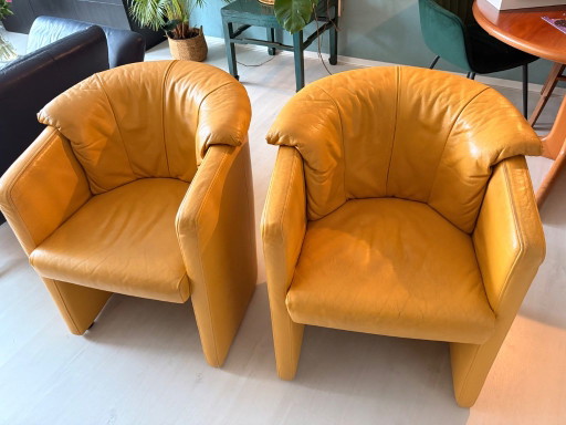 2x Rolf Benz Sessel Modell 390 gelb