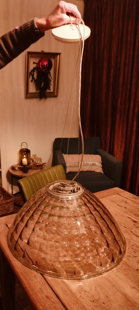 Image 1 of Lampe suspendue, table à manger en verre