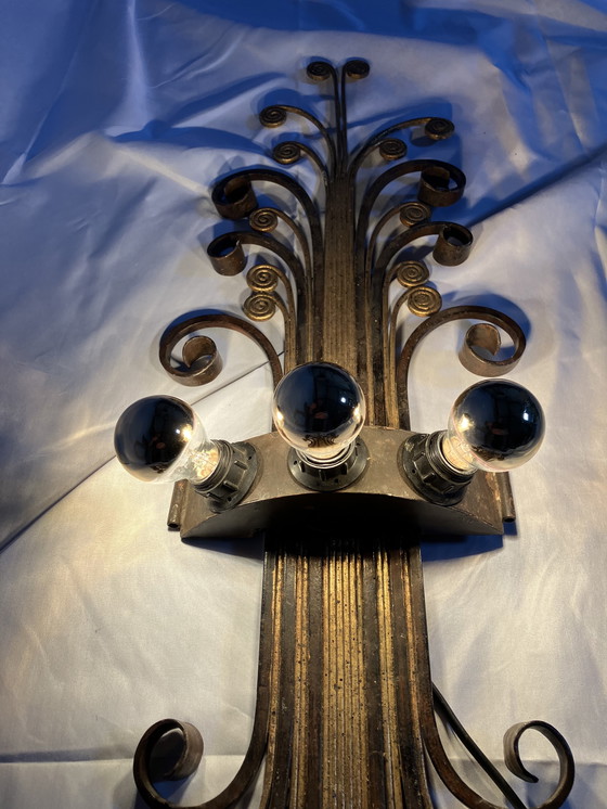 Image 1 of Banci Firenze Italia gran aplique de hierro años 60