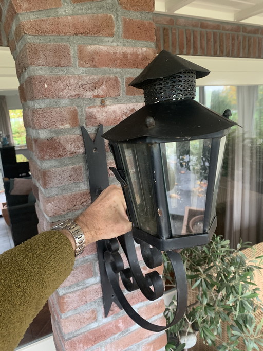 Four classic vintage wall lanterns