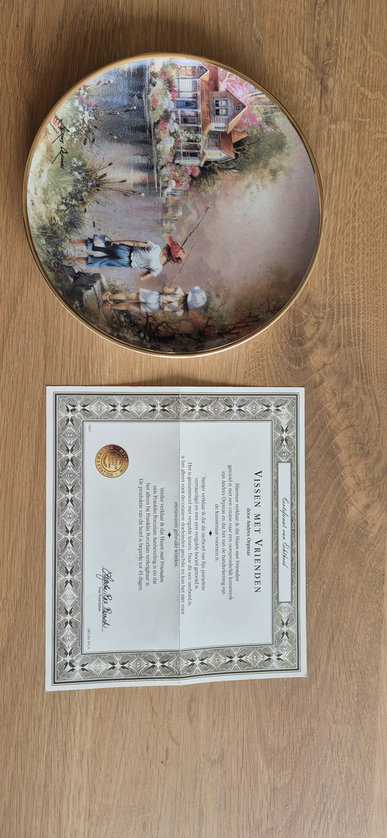 5x piatti decorativi Franklin Mint, edizione limitata – Decorazione, Oro, Porcellana (photo 3 of 10)