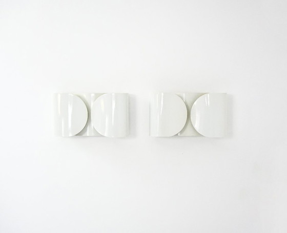 Image 1 of White Foglio Sconces by Tobia & Afra Scarpa for Flos, 1960s, Set of 2