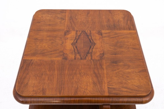 Image 1 of Quadratischer Art-Déco-Tisch aus den 1950er Jahren, Polen.