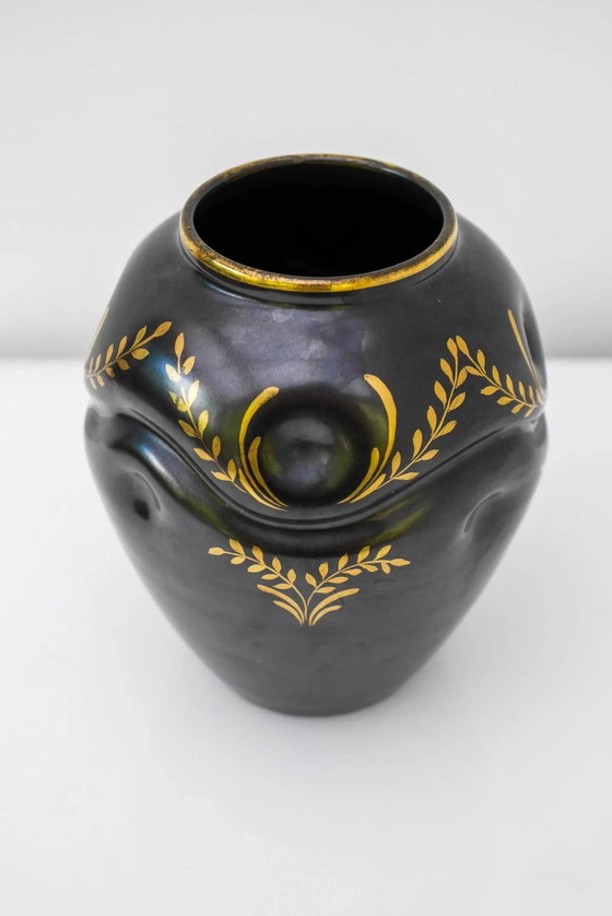 Vaso in Ceramica Art Déco di Harald Östergren, Upsala Ekeby, Svezia, 1935 – Vasi, Porcellana, Art Deco (photo 12 of 14)