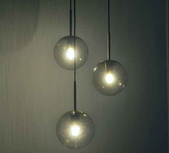 Image 1 of Peill und Putzler Kronleuchter aus 70er Jahren mit Blasenglas