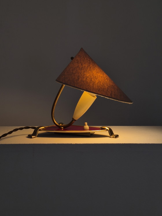 Image 1 of Pair of vintage mid century wall lamps bedside lamps brass 
