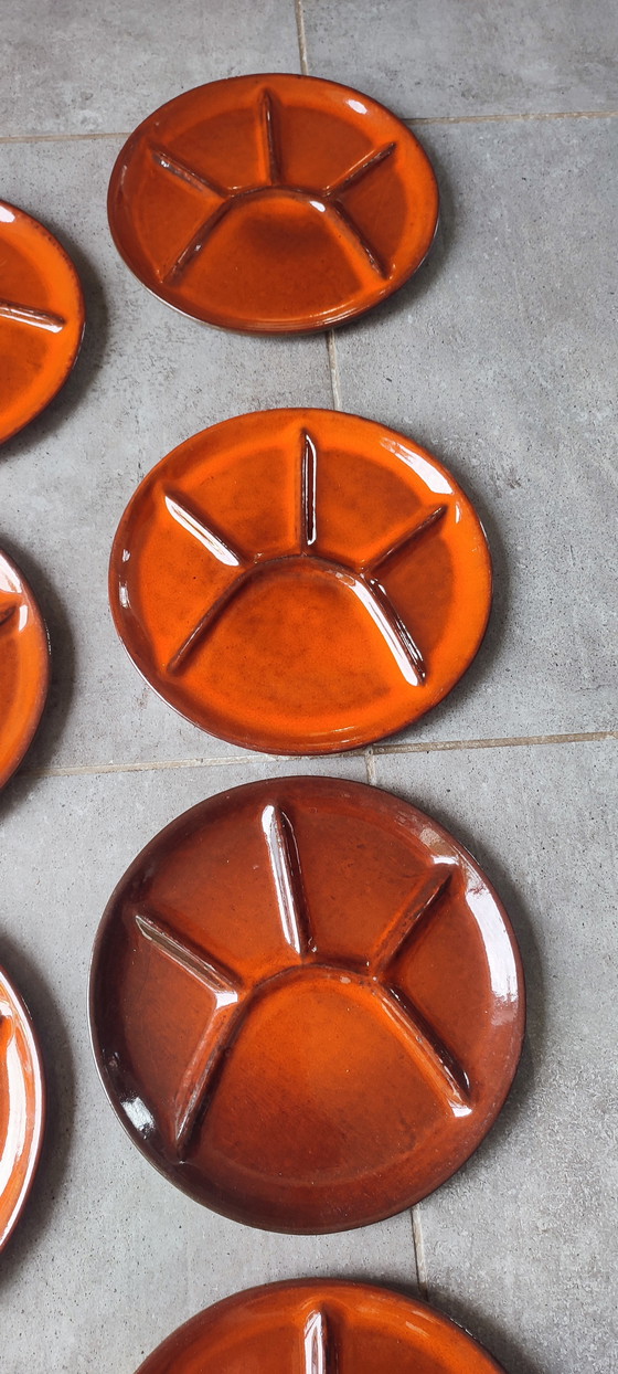 Image 1 of Assiettes céramique à compartiments (x11) vintage -Vallauris