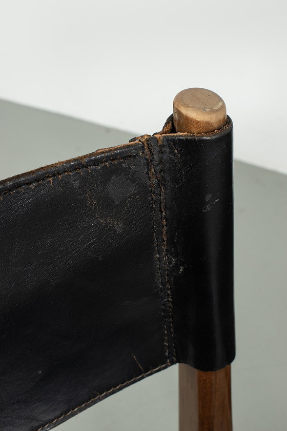 Image 1 of Ensemble de 5 chaises vintage en cuir robuste