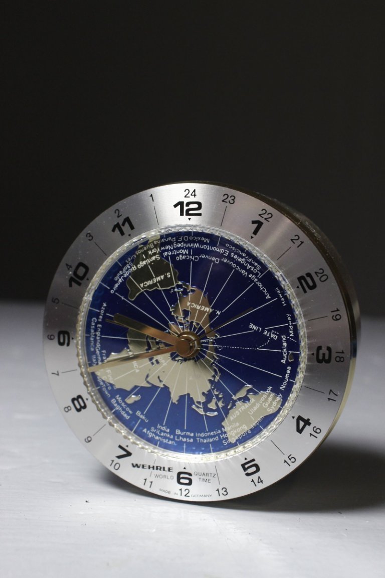 Vintage Wehrle World Time mantel clock, | Clocks second-hand | Whoppah