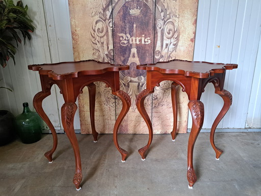 Classic Mahogany Side Table, Plant Table, Console, Size 50x50cm and 75cm High