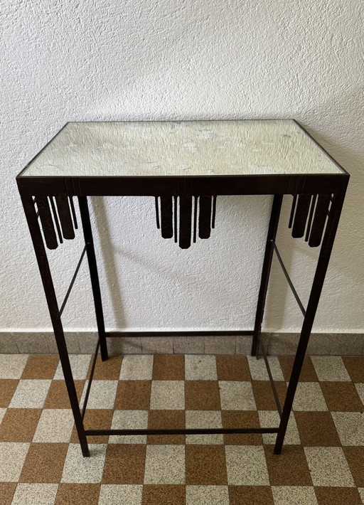 Schmiedeeiserne Konsole Spiegel Art Deco