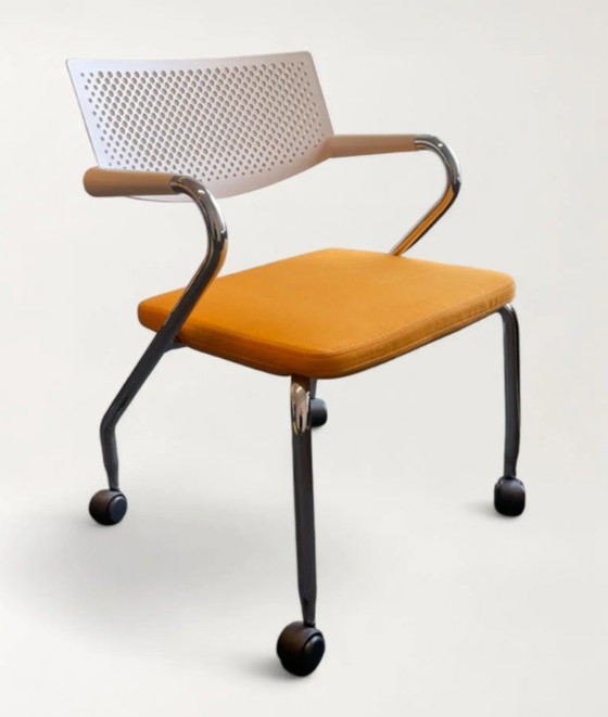 Image 1 of 200x sedia per riunioni Vitra Visaroll 2 su ruote