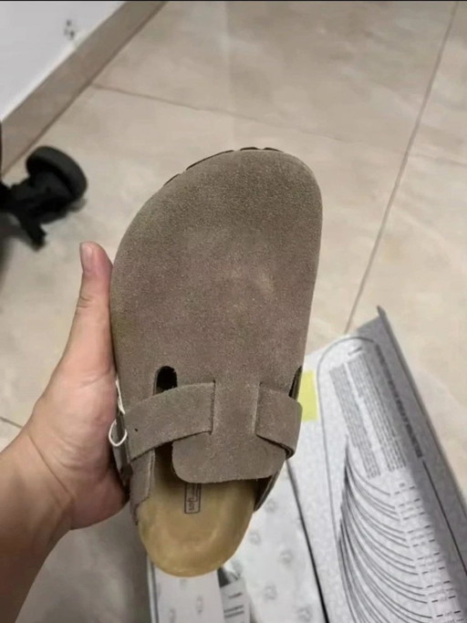 Birkenstock Boston, taupe, Größe 39