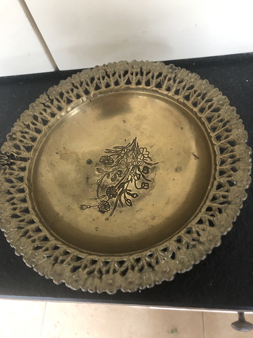 Vintage koperen schaal