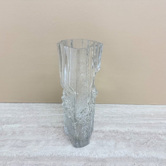 Image 1 of Vintage glazen vaas ‘Pinus’ van Tapio Wirkalla voor Iitalla Finland, jaren 70.