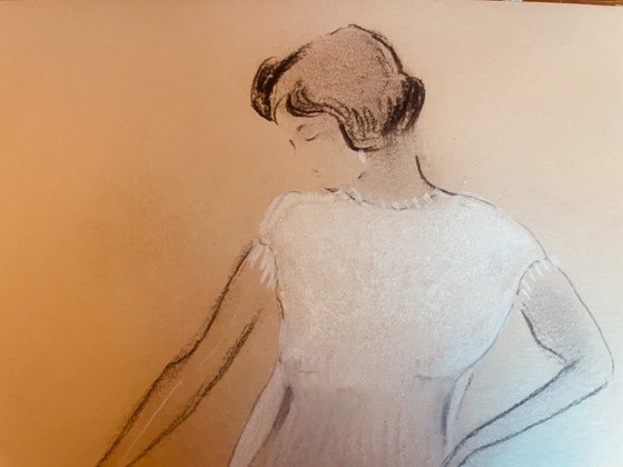 Image 1 of Dipinto firmato, ritratto femminile, "trasparenza"