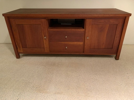 Cherry dresser cabinet with matching coffee table