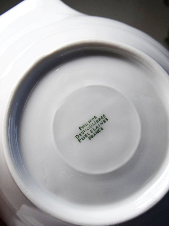 Image 1 of Suite de 6 coupelles coquilles en porcelaine de Limoges Philippe Deshoulières