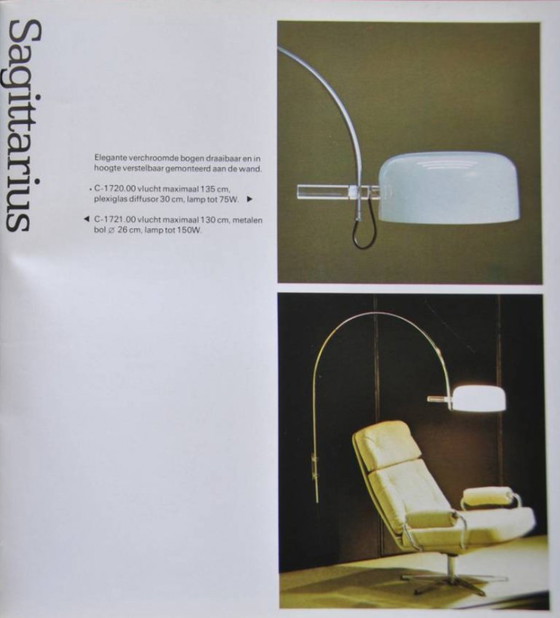 Vintage Raak Amsterdam Sagittairus Arc Lamp / Wall Light – Plexiglass, Plastic, Mid Century Modern (photo 11 of 12)