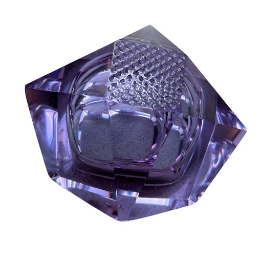 Purple Coupe en cristal en forme de diamant octogonal