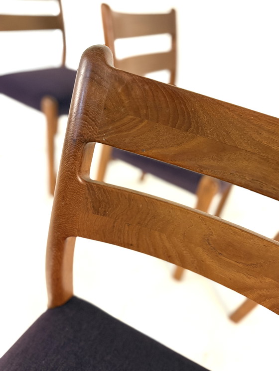 Image 1 of 6x restored Danish dining chair, EMC Møbler '80