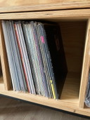 Custom record cabinet ('Float' vinyl furniture by Robbert Sikking)