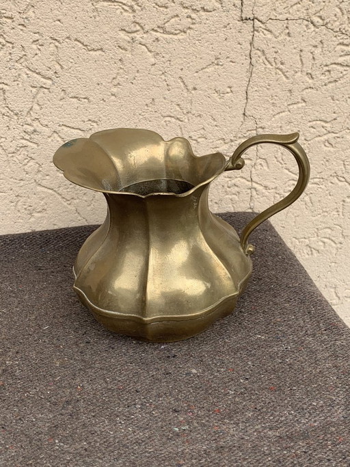 Vintage Gouden Messing Kan