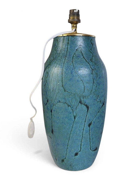 Glazed ceramic lamp base Meynard, Vallauris, circa . – Table lamps, Porcelain, Mid Century Modern (photo 5 of 11)