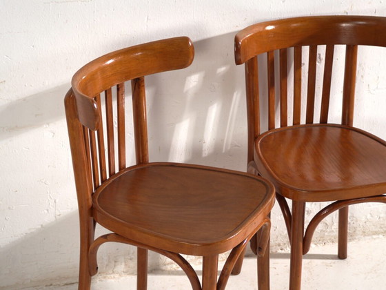 Set of 4 Antique chairs in Thonet style bentwood – Central Europe, circa 1930 #2 – Dining chairs (photo 31 of 40)