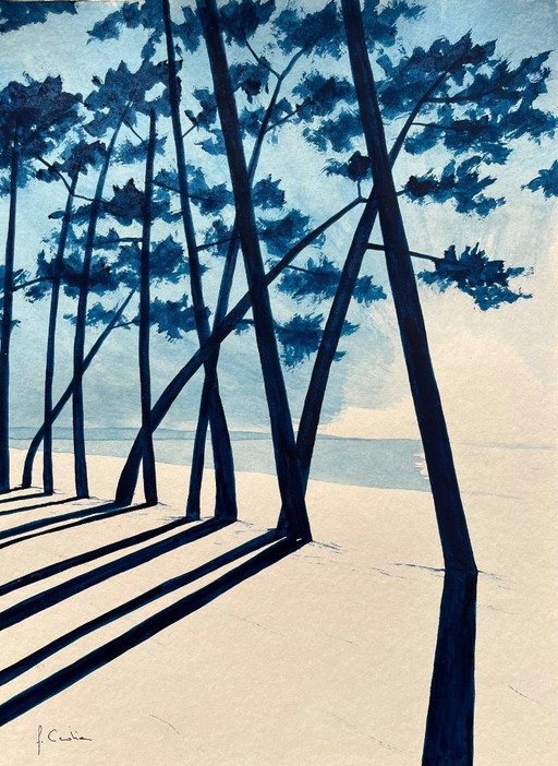 Inkt op natuurpapier. Formaat 30x40cm.