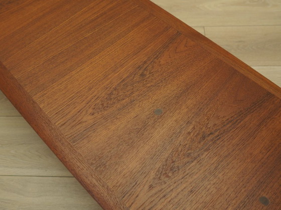 Credenza danese in teak a forma architettonica bassa, design scandinavo moderno, anni '70 – Mobili TV, Legno (photo 7 of 9)